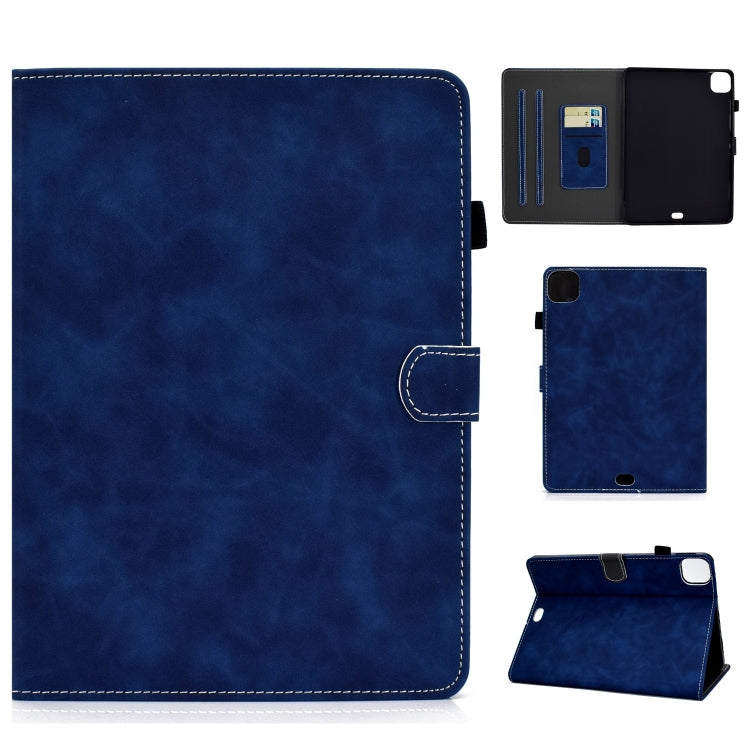 For iPad Pro 11 2024 Cowhide Texture Tablet Leather Smart Case(Blue) - iPad Pro 11 2024 Cases by PMC TechLife | Online Shopping South Africa | PMC TechLife | Buy Now Pay Later Mobicred
