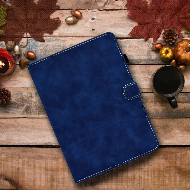 For iPad Pro 11 2024 Cowhide Texture Tablet Leather Smart Case(Blue) - iPad Pro 11 2024 Cases by PMC TechLife | Online Shopping South Africa | PMC TechLife | Buy Now Pay Later Mobicred
