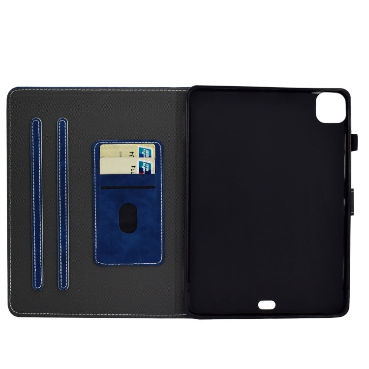 For iPad Pro 11 2024 Cowhide Texture Tablet Leather Smart Case(Blue) - iPad Pro 11 2024 Cases by PMC TechLife | Online Shopping South Africa | PMC TechLife | Buy Now Pay Later Mobicred