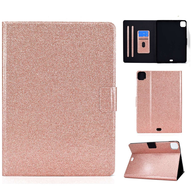 For iPad Pro 11 2024 Varnish Glitter Powder Smart Leather Tablet Case(Rose Gold) - iPad Pro 11 2024 Cases by PMC TechLife | Online Shopping South Africa | PMC TechLife | Buy Now Pay Later Mobicred