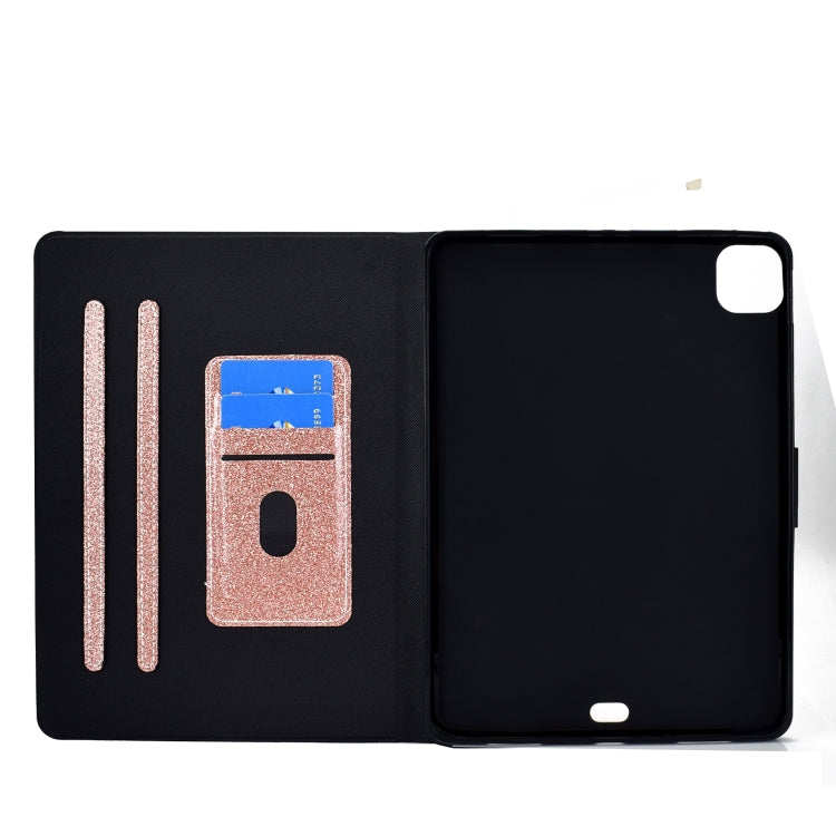 For iPad Pro 11 2024 Varnish Glitter Powder Smart Leather Tablet Case(Rose Gold) - iPad Pro 11 2024 Cases by PMC TechLife | Online Shopping South Africa | PMC TechLife | Buy Now Pay Later Mobicred