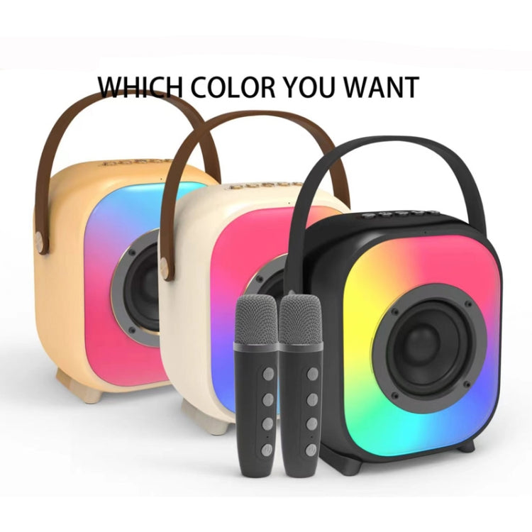 NewRixing NR168W Portable Colorful Bluetooth Speaker Home Dual Mic Karaoke Speaker(Creamy White) - free shipping - PMC Jewellery - Order now!