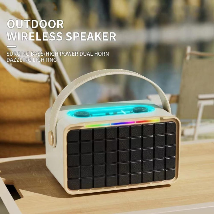 NewRixing NR8801 15W Portable Outdoor Bluetooth Speaker TWS Stereo Speaker(khaki) - free shipping - PMC Jewellery - Order now!