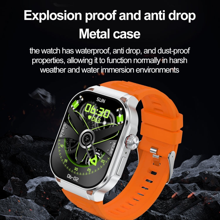 G40S 2.06 inch IP67 BT5.2 Sport Smart Watch, Support Bluetooth Call / Sleep / Blood Oxygen / Heart Rate / Blood Pressure Health Monitor(Orange) - Smart Watches by PMC TechLife | Online Shopping South Africa | PMC TechLife | Buy Now Pay Later Mobicred