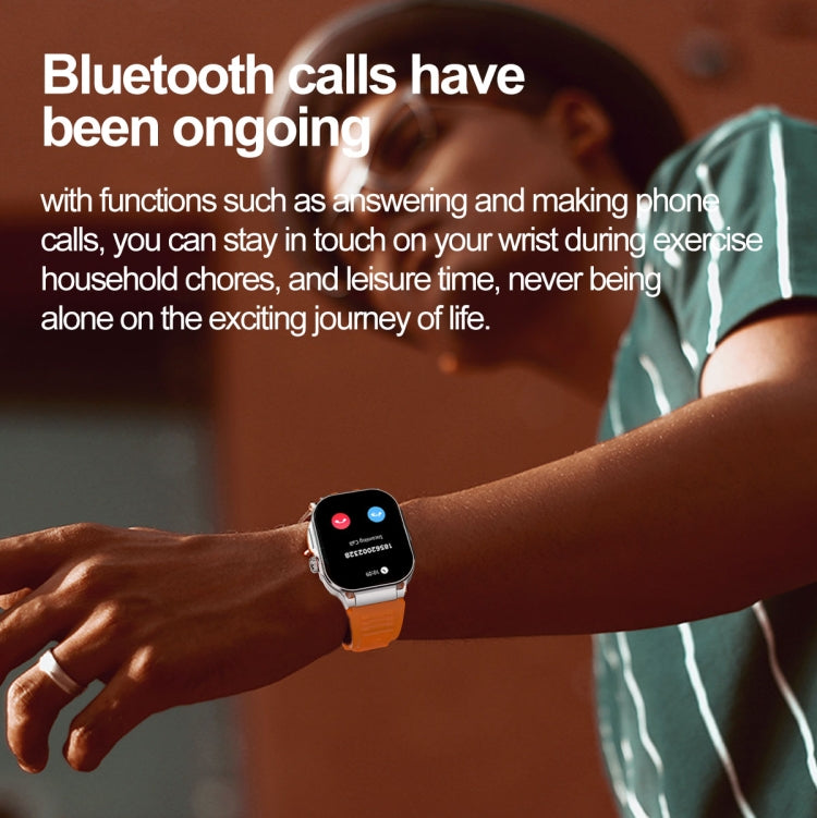 G40S 2.06 inch IP67 BT5.2 Sport Smart Watch, Support Bluetooth Call / Sleep / Blood Oxygen / Heart Rate / Blood Pressure Health Monitor(Orange) - Smart Watches by PMC TechLife | Online Shopping South Africa | PMC TechLife | Buy Now Pay Later Mobicred