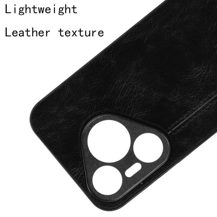 For Huawei Pura 70 Cow Pattern Sewing Card Bag Phone Case(Black) - free shipping - PMC Jewellery - Order now!