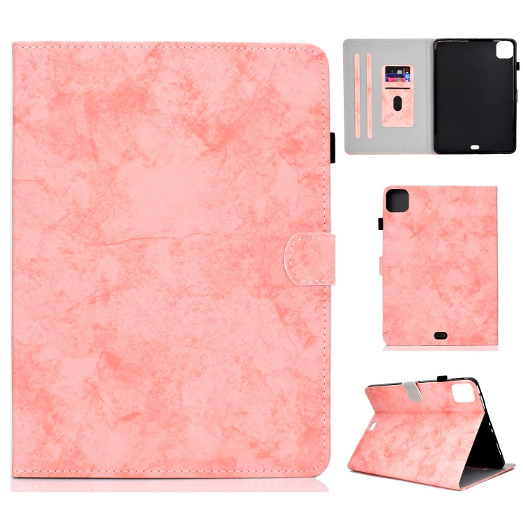 For iPad Pro 11 2024 Marble Style Cloth Texture Smart Leather Tablet Case(Pink) - iPad Pro 11 2024 Cases by PMC TechLife | Online Shopping South Africa | PMC TechLife | Buy Now Pay Later Mobicred