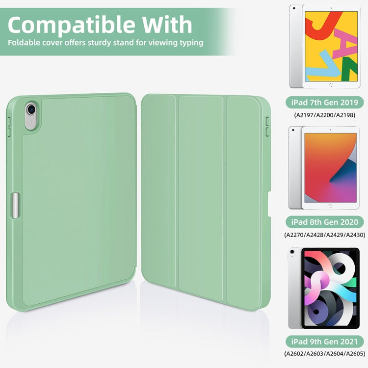 For iPad Air 11 2024 3-fold TPU Smart Leather Tablet Case with Pen Slot(Green) - iPad Air 11 2024 Cases by PMC TechLife | Online Shopping South Africa | PMC TechLife | Buy Now Pay Later Mobicred