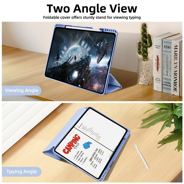 For iPad Pro 11 2024 3-fold TPU Smart Leather Tablet Case with Pen Slot(Ice Blue) - iPad Pro 11 2024 Cases by PMC TechLife | Online Shopping South Africa | PMC TechLife | Buy Now Pay Later Mobicred