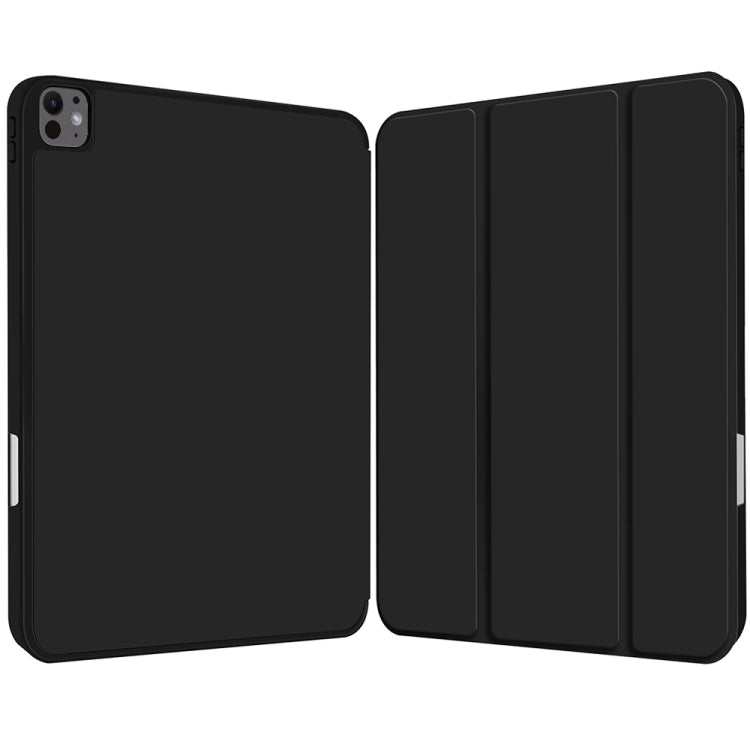 For iPad Pro 13 2024 3-fold TPU Smart Leather Tablet Case with Pen Slot(Black) - iPad Pro 13 2024 Cases by PMC TechLife | Online Shopping South Africa | PMC TechLife | Buy Now Pay Later Mobicred