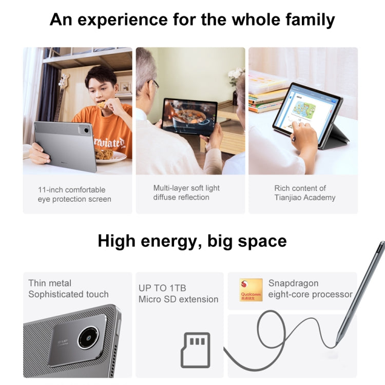 Lenovo Xiaoxin Pad 2024 Paperlike Screen 11 inch WiFi Tablet, 8GB+128GB, Android 13, Qualcomm Snapdragon 685 Octa Core, Support Face Identification(Dark Grey) - free shipping - PMC TechLife - Order now!