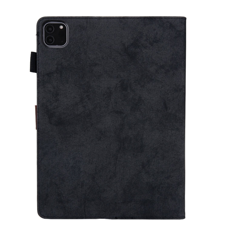 For iPad Pro 11 2024 Cloth Texture Leather Tablet Case(Black) - iPad Pro 11 2024 Cases by PMC TechLife | Online Shopping South Africa | PMC TechLife | Buy Now Pay Later Mobicred
