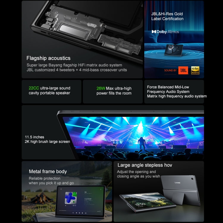 Lenovo Xiaoxin Pad Studio 11.5 inch WiFi Tablet, 8GB+128GB, ZUI 16 MediaTek Helio G99 Octa Core, Support Face Identification, Only Chinese & English(Dark Grey) - free shipping - PMC TechLife - Order now!