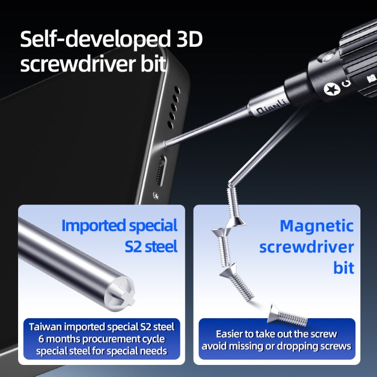 QianLi iWhale Special S2 Steel Magnetic Torque 3D Screwdriver, Model:E T2 Torx 0.35 - Screwdriver by QIANLI | Online Shopping South Africa | PMC TechLife | Buy Now Pay Later Mobicred