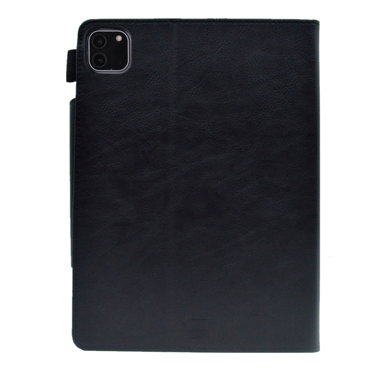 For iPad Pro 11 2024 Suede Cross Texture Magnetic Clasp Leather Smart Tablet Case(Black) - iPad Pro 11 2024 Cases by PMC TechLife | Online Shopping South Africa | PMC TechLife | Buy Now Pay Later Mobicred