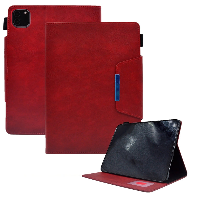 For iPad Pro 11 2024 Suede Cross Texture Magnetic Clasp Leather Smart Tablet Case(Red) - iPad Pro 11 2024 Cases by PMC TechLife | Online Shopping South Africa | PMC TechLife | Buy Now Pay Later Mobicred