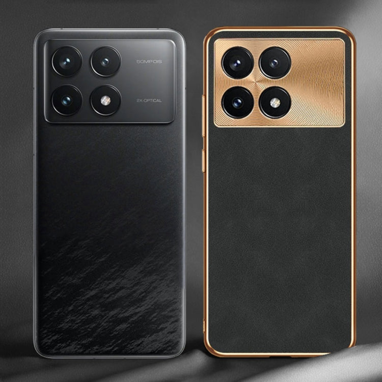 For Xiaomi Redmi K70 Pro Electroplating Lambskin Leather Phone Case(Green) - Xiaomi Cases by PMC Jewellery | Online Shopping South Africa | PMC Jewellery | Buy Now Pay Later Mobicred