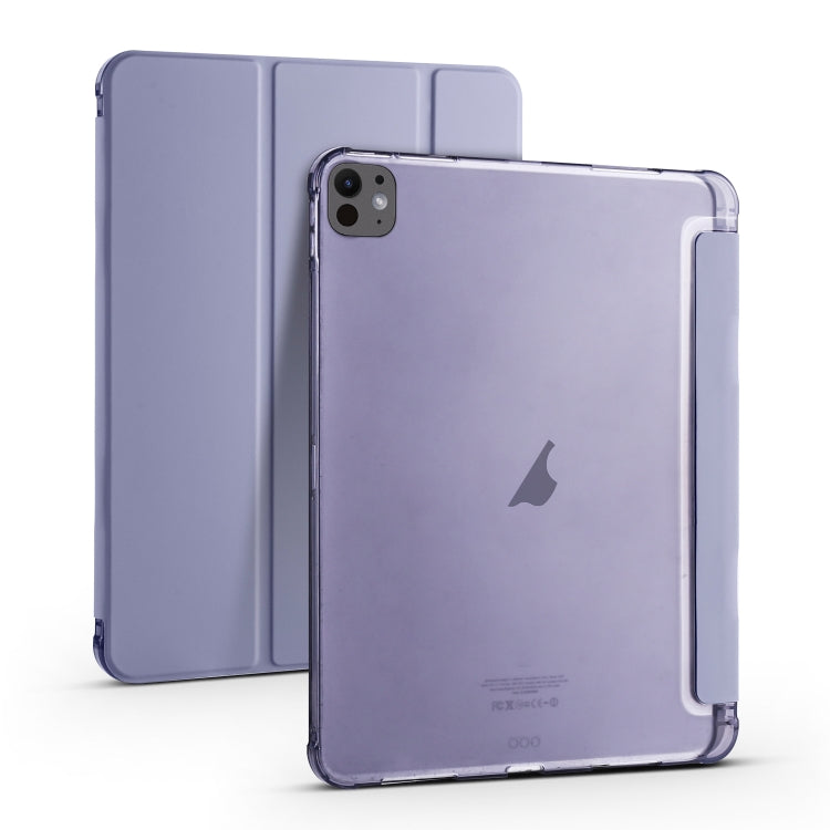 For iPad Pro 11 2024 3-fold TPU Leather Smart Tablet Case with Pen Slot(Lavender Purple) - iPad Pro 11 2024 Cases by PMC TechLife | Online Shopping South Africa | PMC TechLife | Buy Now Pay Later Mobicred