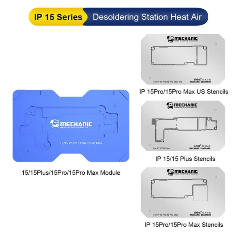 Mechanic Heat Air Desoldering Station Molds For iPhone 15 Series - BGA Stencils by MECHANIC | Online Shopping South Africa | PMC TechLife | Buy Now Pay Later Mobicred