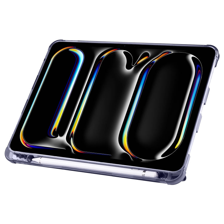 For iPad Pro 11 2024 Multi-folding TPU Leather Smart Tablet Case with Pen Slot(Lavender Purple) - iPad Pro 11 2024 Cases by PMC TechLife | Online Shopping South Africa | PMC TechLife | Buy Now Pay Later Mobicred