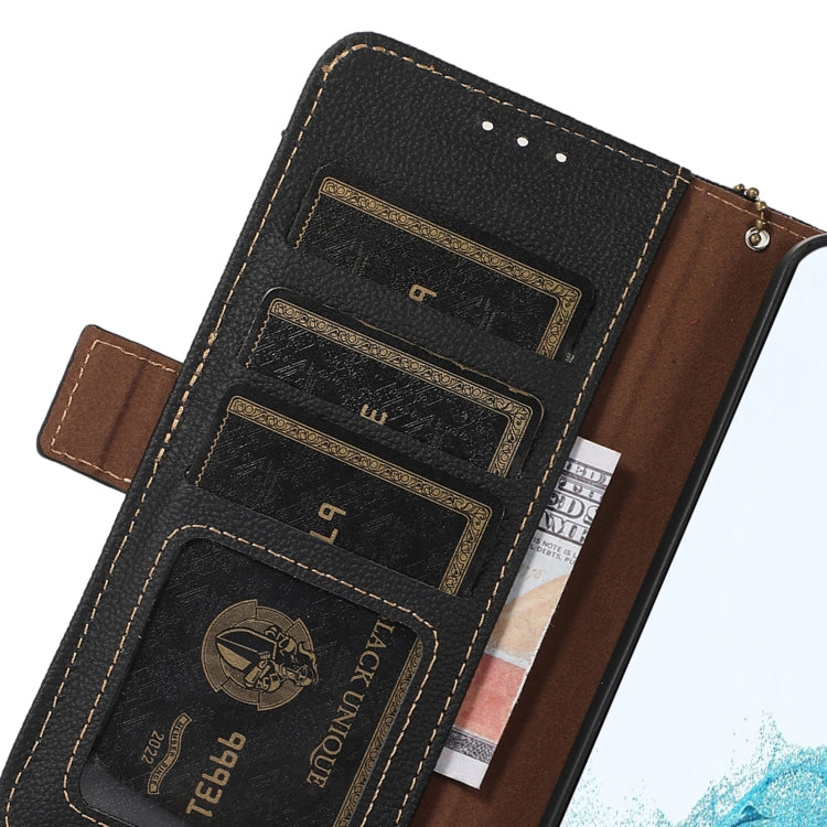 For iPhone 16 Side-Magnetic TJ Genuine Leather RFID Phone Case(Black) - iPhone 16 Cases by PMC TechLife | Online Shopping South Africa | PMC TechLife | Buy Now Pay Later Mobicred