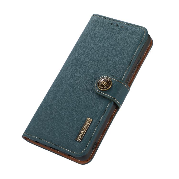 For iPhone 17 KHAZNEH Custer Genuine Leather RFID Phone Case(Green) - free shipping - PMc TechLife - Order now!
