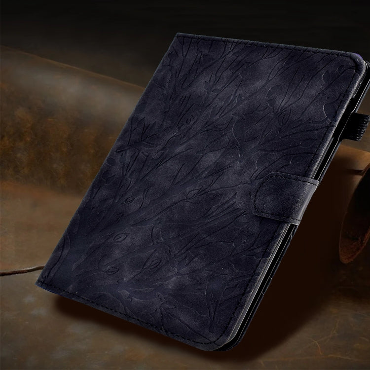 For iPad Pro 11 2024 Fortune Tree Embossed Leather Smart Tablet Case(Black) - iPad Pro 11 2024 Cases by PMC TechLife | Online Shopping South Africa | PMC TechLife | Buy Now Pay Later Mobicred