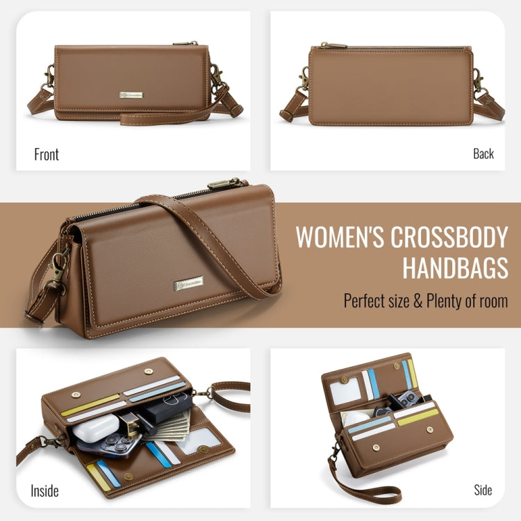 CaseMe ME30 Max Multifunctional Large-Capacity Shoulder Crossbody Phone Bag(Brown) - free shipping - PMC Jewellery - Order now!