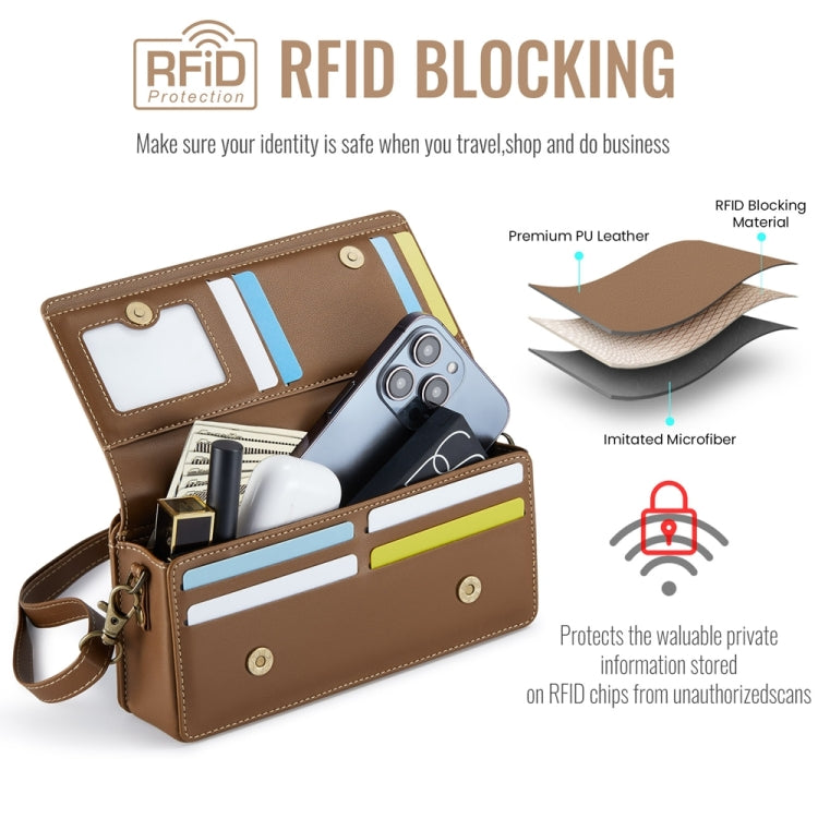 CaseMe ME30 Max Multifunctional Large-Capacity Shoulder Crossbody Phone Bag(Brown) - free shipping - PMC Jewellery - Order now!