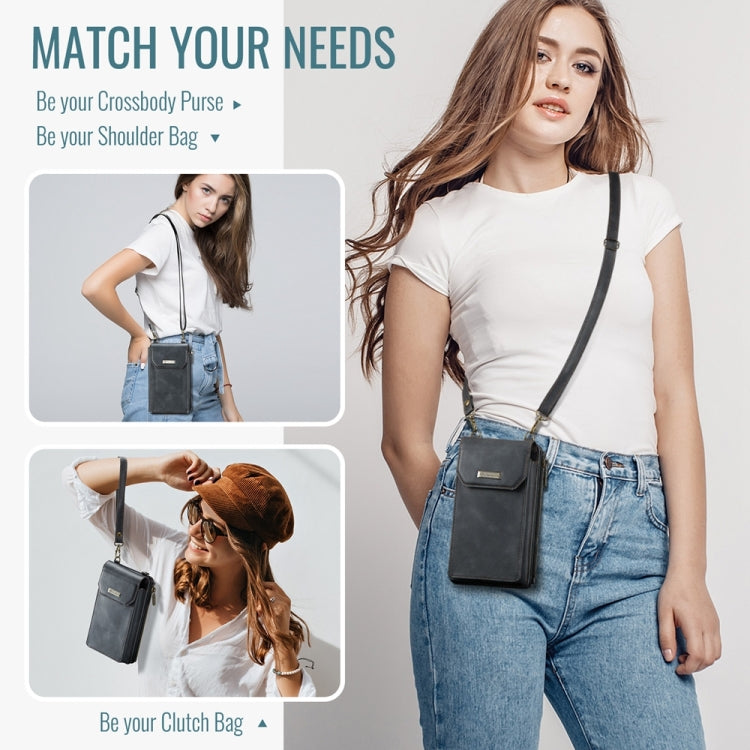CaseMe Me40 Vertical Multifunctional Shoulder Crossbody Phone Bag(Black) - free shipping - PMC Jewellery - Order now!