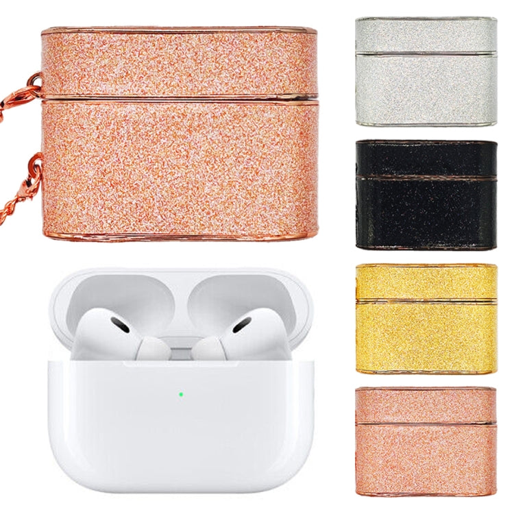 For AirPods Pro 2 Cylindrical Glitter Leather Texture Bluetooth Earphone Protective Case(Gold) - For AirPods Pro 2 by PMC Jewellery | Online Shopping South Africa | PMC Jewellery | Buy Now Pay Later Mobicred