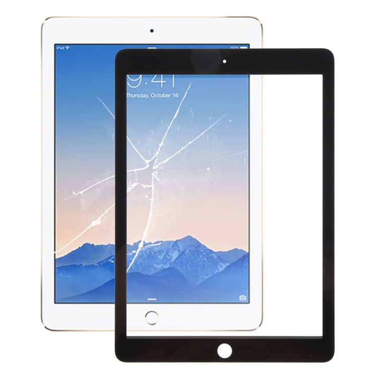 For iPad 6 / Air 2 Front Screen Outer Glass Lens with OCA Optically Clear Adhesive(Black) - iPad Air 2 (2014) by PMC TechLife | Online Shopping South Africa | PMC TechLife | Buy Now Pay Later Mobicred