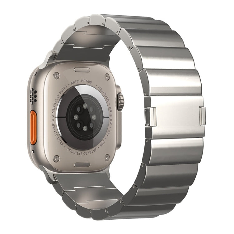 For Apple Watch Ultra 49mm One-Bead Magnetic Buckle Titanium Metal Watch Band(Silver) - free shipping - PMC TechLife - Order now!