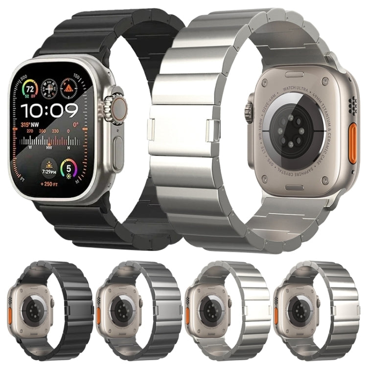 For Apple Watch Series 7 45mm One-Bead Magnetic Buckle Titanium Metal Watch Band(Silver) - free shipping - PMC TechLife - Order now!