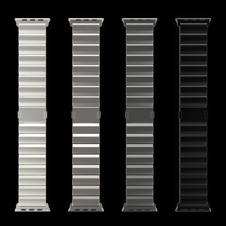 For Apple Watch SE 44mm One-Bead Magnetic Buckle Titanium Metal Watch Band(Silver) - free shipping - PMC TechLife - Order now!