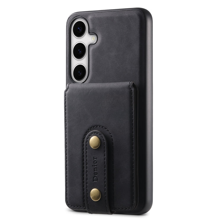 For Samsung Galaxy S24 5G Denior D14 NK Retro Pattern MagSafe Magnetic Card Holder Leather Phone Case(Black) - free shipping - PMC Jewellery - Order now!