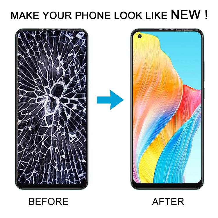 For OPPO A78 4G CPH2565 OLED LCD Screen Digitizer Full Assembly with Frame - free shipping - PMC TechLife - Order now!