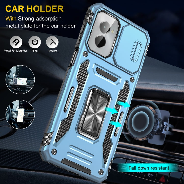 For Motorola Moto G Play 5G 2024 Armor PC + TPU Camera Shield Phone Case(Light Blue) - Motorola Cases by PMC Jewellery | Online Shopping South Africa | PMC Jewellery | Buy Now Pay Later Mobicred