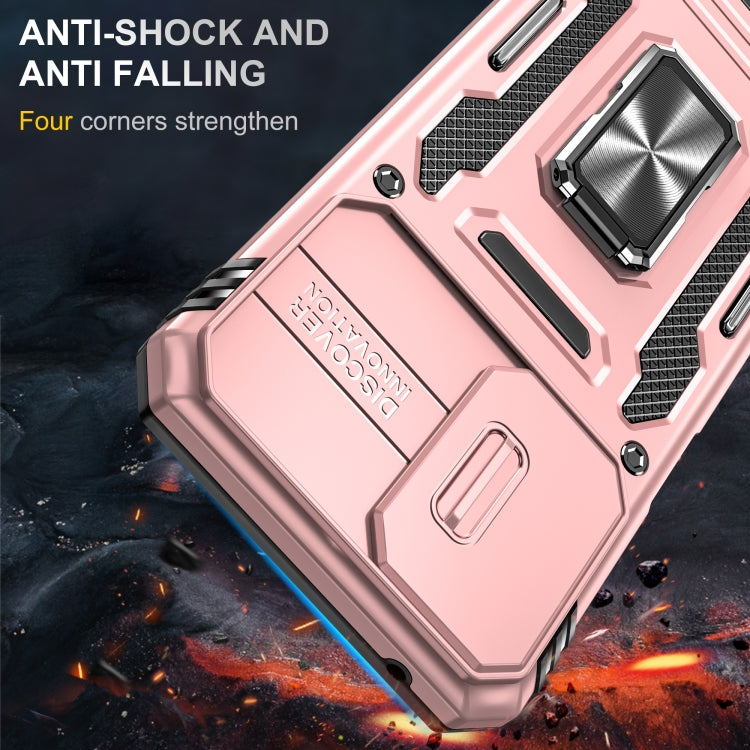 For Motorola Moto G Stylus 5G 2024 Armor PC + TPU Camera Shield Phone Case(Rose Gold) - free shipping - PMC Jewellery - Order now!