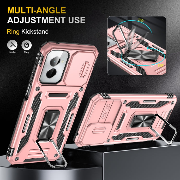 For Motorola Moto G Stylus 5G 2024 Armor PC + TPU Camera Shield Phone Case(Rose Gold) - free shipping - PMC Jewellery - Order now!