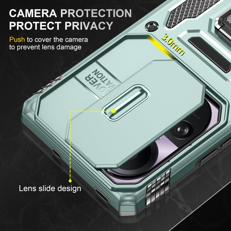 For OPPO Reno10 Global Armor PC + TPU Camera Shield Phone Case(Alpine Green) - OPPO Cases by PMC TechLife | Online Shopping South Africa | PMC TechLife | Buy Now Pay Later Mobicred