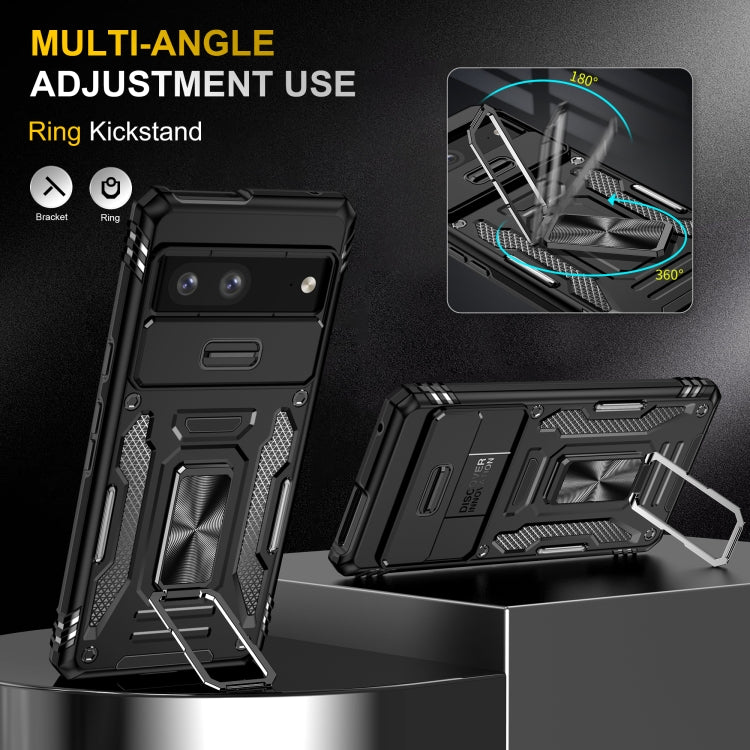 For Google Pixel 9/9 Pro Armor PC + TPU Camera Shield Phone Case(Black) - Google Cases by PMC TechLife | Online Shopping South Africa | PMC TechLife | Buy Now Pay Later Mobicred