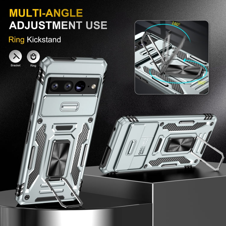 For Google Pixel 9 Pro XL 6.8 Armor PC + TPU Camera Shield Phone Case(Grey) - free shipping - PMC TechLife - Order now!