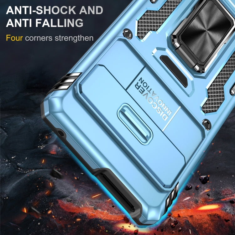 For Google Pixel 9 Pro XL 6.8 Armor PC + TPU Camera Shield Phone Case(Light Blue) - Google Cases by PMC TechLife | Online Shopping South Africa | PMC TechLife | Buy Now Pay Later Mobicred