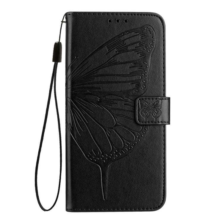 For vivo X100s 5G Embossed Butterfly Leather Phone Case(Black) - vivo Cases by PMC TechLife | Online Shopping South Africa | PMC TechLife | Buy Now Pay Later Mobicred
