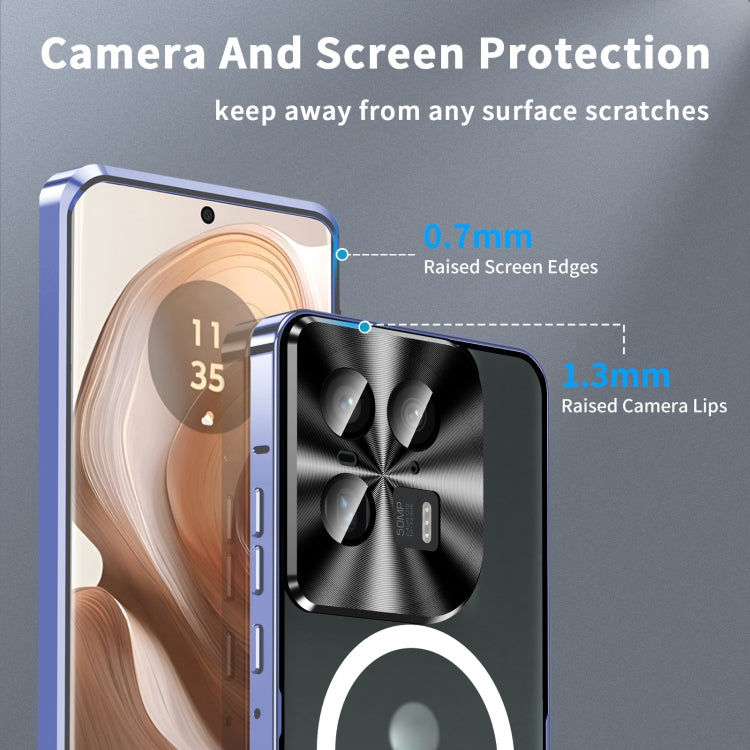 For Motorola Edge 50 Ultra Frosted Metal MagSafe Magnetic Phone Case(Puprle) - Motorola Cases by PMC TechLife | Online Shopping South Africa | PMC TechLife | Buy Now Pay Later Mobicred