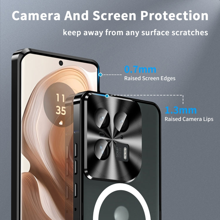 For Motorola Moto X50 Ultra Frosted Metal MagSafe Magnetic Phone Case(Black) - Motorola Cases by PMC TechLife | Online Shopping South Africa | PMC TechLife | Buy Now Pay Later Mobicred