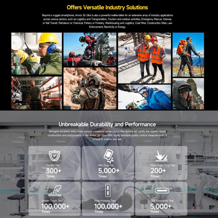 Ulefone Armor 26 Ultra Walkie-Talkie Version Rugged Phone, 12GB+512GB, 6.78 inch Android 13 MediaTek Dimensity 8020 Octa Core, Network: 5G, NFC(Black) - free shipping - PMC TechLife - Order now!
