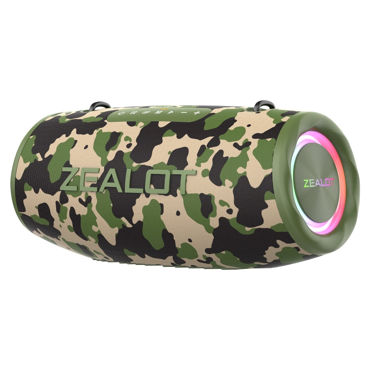 Zealot S87 80W Portable Outdoor Bluetooth Speaker with RGB Light(Camouflage) - free shipping - PMC Jewellery - Order now!