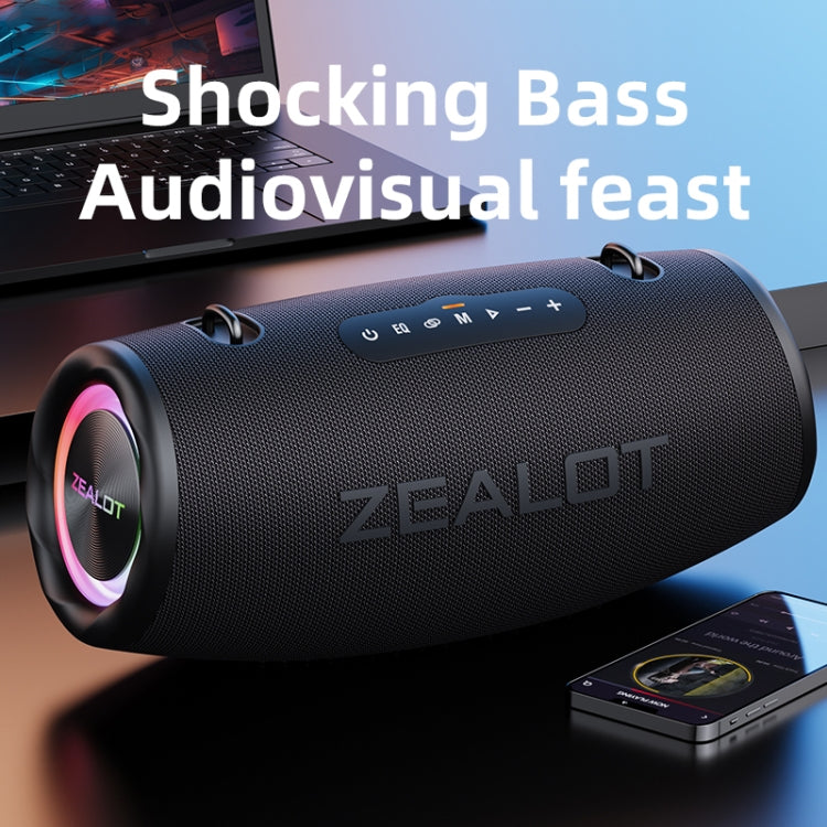 Zealot S87 80W Portable Outdoor Bluetooth Speaker with RGB Light(Camouflage) - free shipping - PMC Jewellery - Order now!